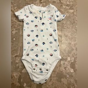 Carter’s anchors/boats onesie - 6 months